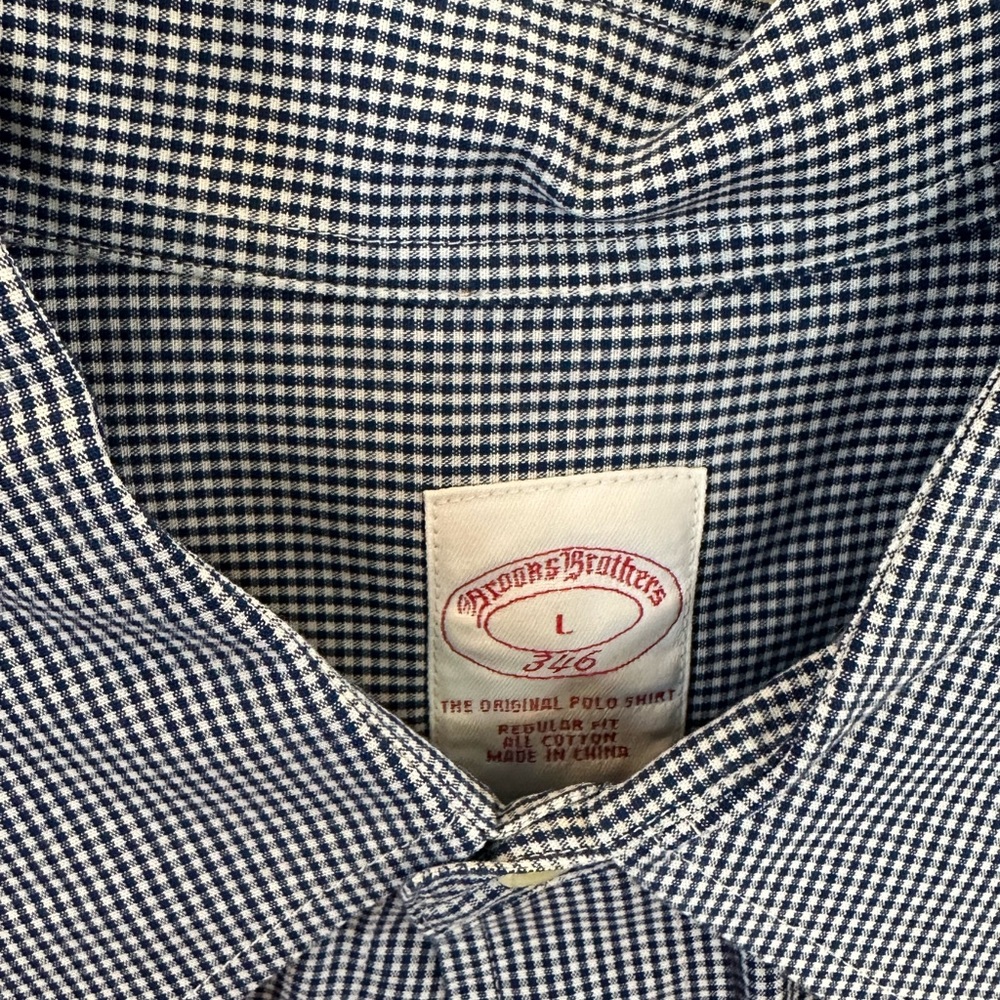 Brooks Brothers Large men’s button down, small checkered print